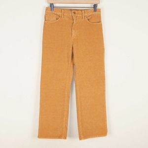 Joes Jeans Blake Wide Leg High Rise Crop Brown Orange Corduroy Womens Sz 29